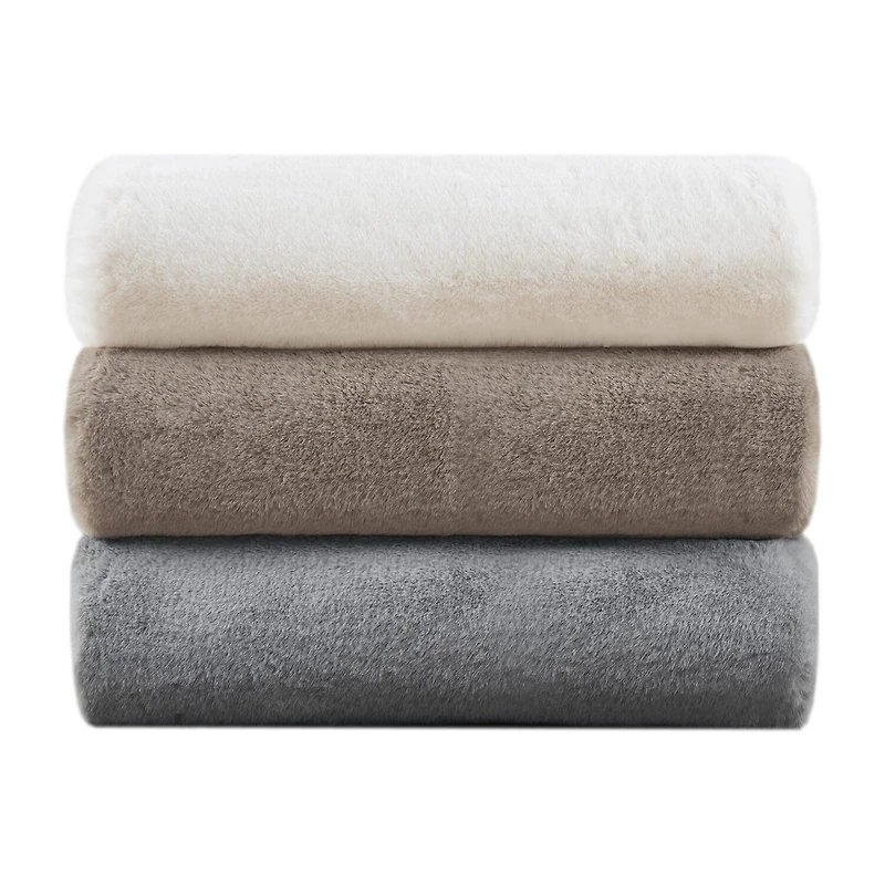 Madison Park Sienna Faux Fur Washable Midweight Throw