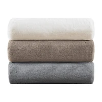 Madison Park Sienna Faux Fur Washable Midweight Throw