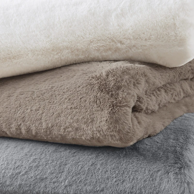 Madison Park Sienna Faux Fur Washable Midweight Throw