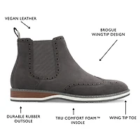 Vance Co Mens Thorpe Flat Heel Chelsea Boots