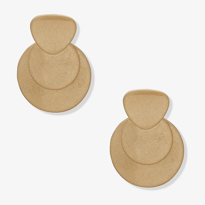 a.n.a Gold Tone 3 Layer Post Womens Drop Earrings