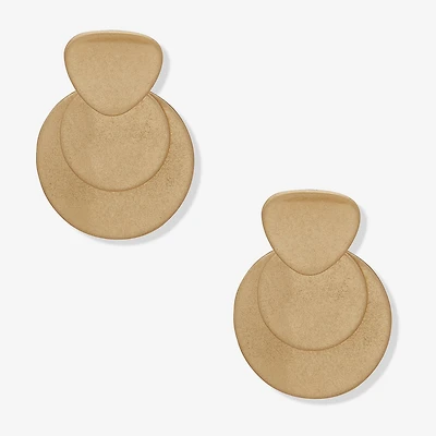a.n.a Gold Tone 3 Layer Post Womens Drop Earrings