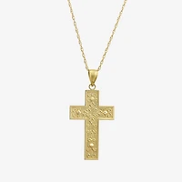 Mens 14K Gold Cross Pendant