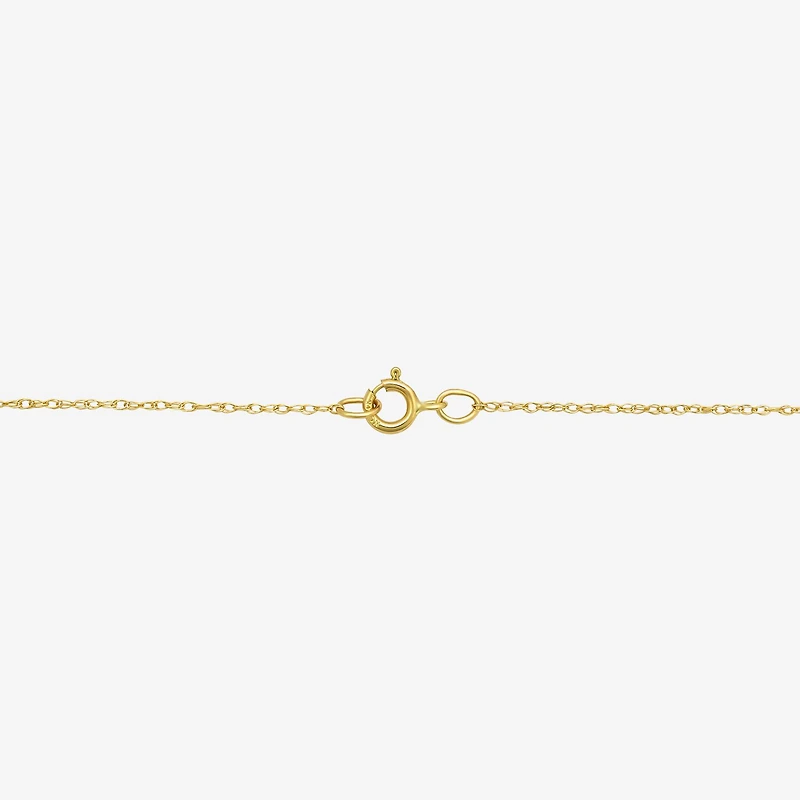 Madonna And Child Womens 14K Gold Rectangular 18 Inch Pendant Necklace