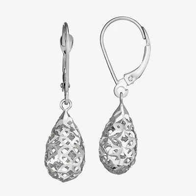 Womens 14K Gold Pear Drop Earrings