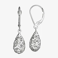 Womens 14K Gold Pear Drop Earrings