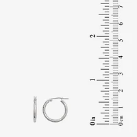 Womens 10K Gold 18mm Round Hoop Earrings