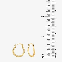 Womens 14K Gold 16.5mm Round Hoop Earrings