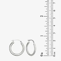 Womens 14K Gold 20mm Round Hoop Earrings