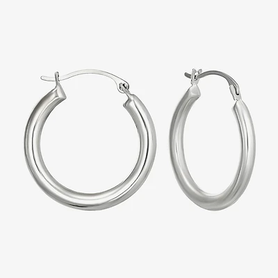 Womens 14K Gold 20mm Round Hoop Earrings