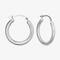 Womens 14K Gold 20mm Round Hoop Earrings