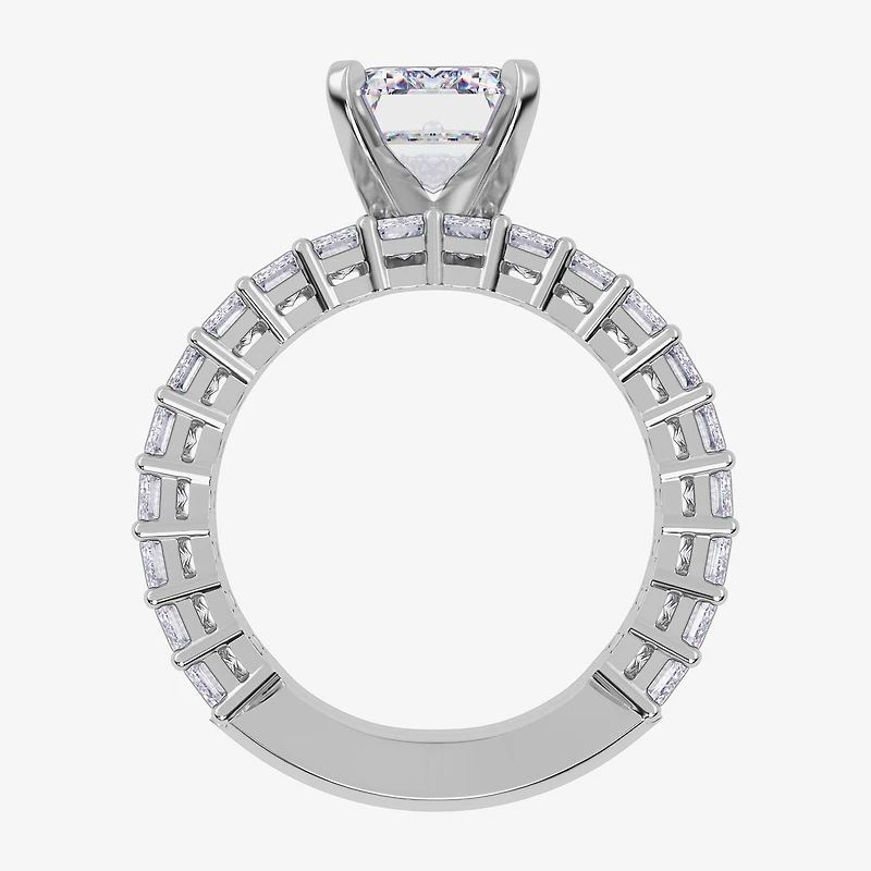 (G / Vs2-Si1) Womens 4 7/8 Ct. T.W. Lab Grown White Diamond 14K Gold Side Stone Engagement Ring
