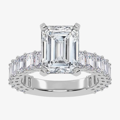 (G / Vs2-Si1) Womens 4 7/8 Ct. T.W. Lab Grown White Diamond 14K Gold Side Stone Engagement Ring