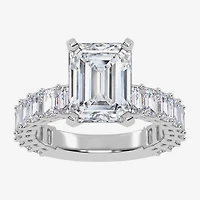 (G / Vs2-Si1) Womens 4 7/8 Ct. T.W. Lab Grown White Diamond 14K Gold Side Stone Engagement Ring