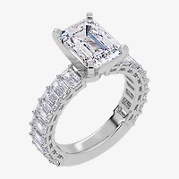 (G / Vs2-Si1) Womens 4 7/8 Ct. T.W. Lab Grown White Diamond 14K Gold Side Stone Engagement Ring