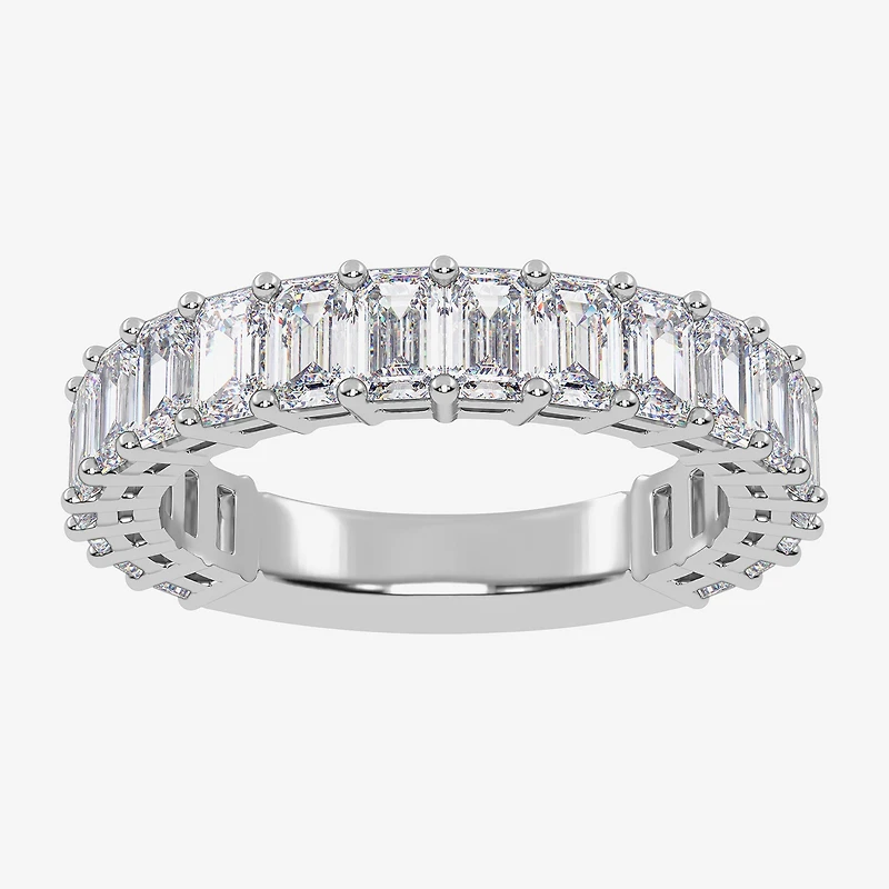 (G / Vs2-Si1) Womens 3.5MM 2 CT. T.W. Lab Grown White Diamond 14K Gold Wedding Band