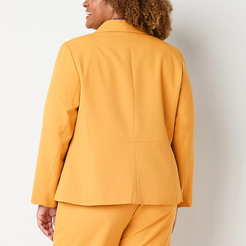 Black Label by Evan-Picone Womens Plus Classic Fit Suit Jacket