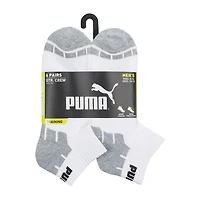 PUMA Ultimate Training Mens Breathable Multi-Pack 6 Pair Quarter Ankle Socks