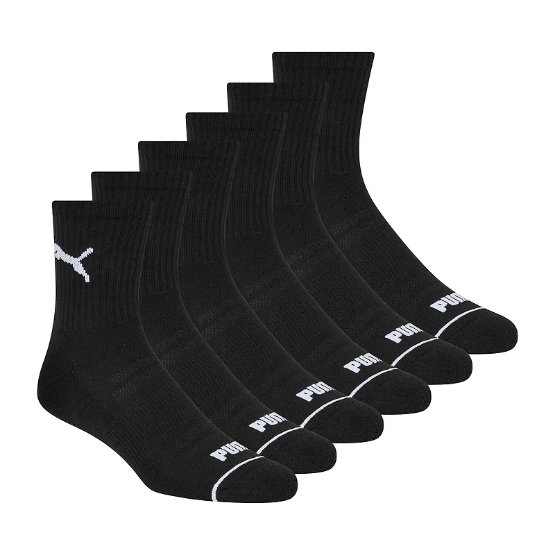 PUMA Sportstyle Training High Mens BREATHABLE Multi-Pack 6 Pair Quarter Ankle Socks