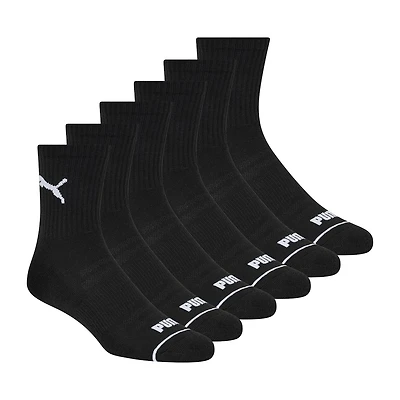 PUMA Sportstyle Training High Mens BREATHABLE Multi-Pack 6 Pair Quarter Ankle Socks