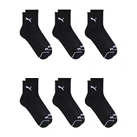PUMA Sportstyle Training High Mens BREATHABLE Multi-Pack 6 Pair Quarter Ankle Socks