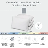 Ella Jayne Gussetted Medium/Firm Plush Down Alternative Side/Back Sleeper Pillow Set of 4