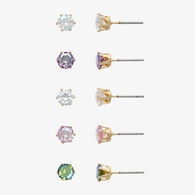 Mixit Womens Hypoallergenic 5 Pair Earring Set