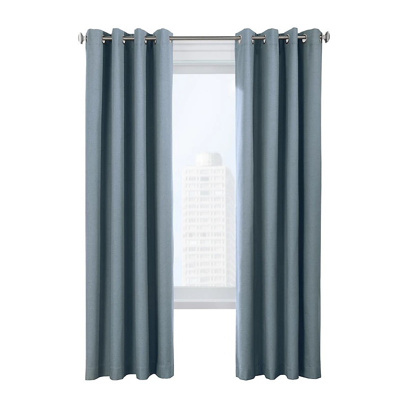 Thermaplus Ventura Grommet Top Energy Saving 100% Blackout Set of 2 Curtain Panel
