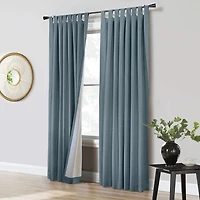 Thermaplus Ventura Tab Top Energy Saving 100% Blackout Set of 2 Curtain Panel