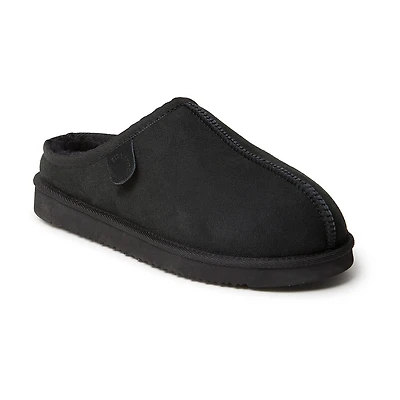 Fireside by Dearfoam’s Men's Grafton Genuine Shearling Clog With Taping Slippers