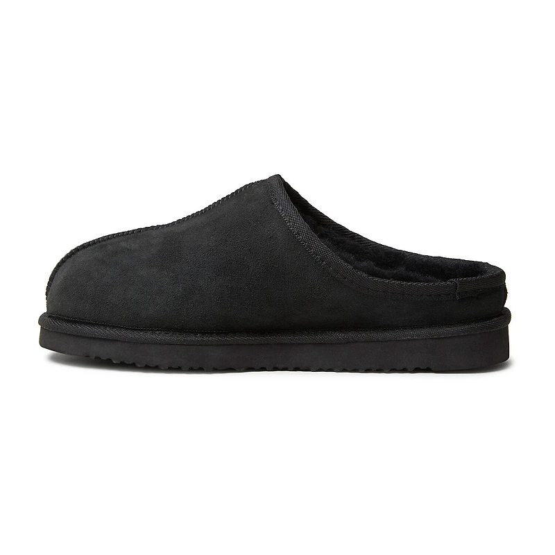 Fireside by Dearfoam’s Men's Grafton Genuine Shearling Clog With Taping Slippers
