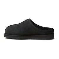 Fireside by Dearfoam’s Men's Grafton Genuine Shearling Clog With Taping Slippers