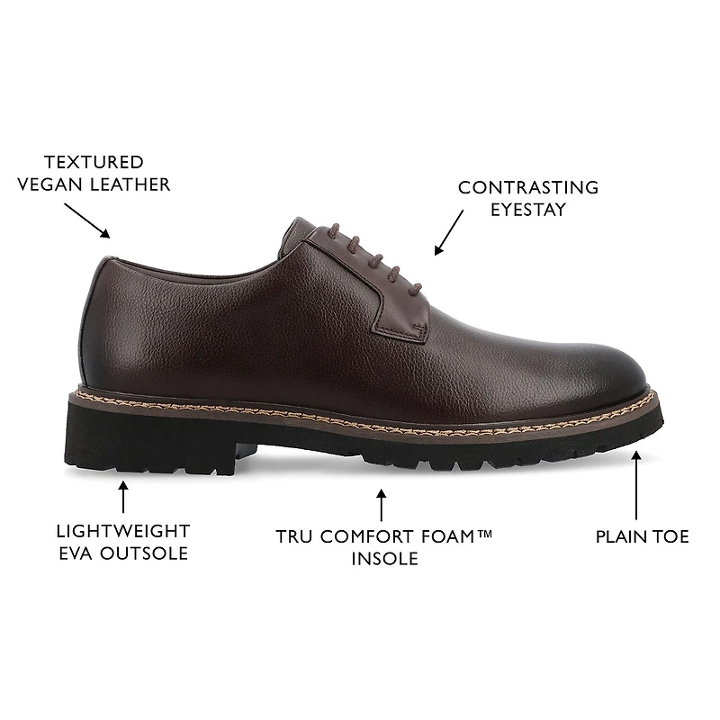 Vance Co Martin Mens Round Closed Toe Loafers