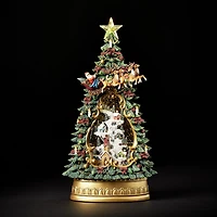 Roman 13.5" Led Village Tree & Church Lighted Christmas Tabletop Decor