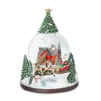 Roman 9.2" Led Swirl Cabin Dome Lighted Christmas Tabletop Decor