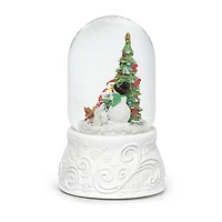 Roman 8" Led Dome Snowmen & Tree Lighted Christmas Tabletop Decor