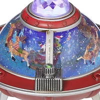 Roman 8.75" Led Ufo Ship Lighted Christmas Tabletop Decor