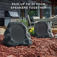 Victrola Outdoor Wireless Bluetooth Solar Rock Connect Speaker