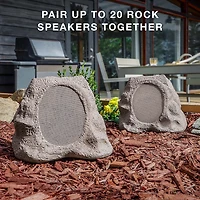 Victrola Outdoor Wireless Bluetooth Solar Rock Connect Speaker