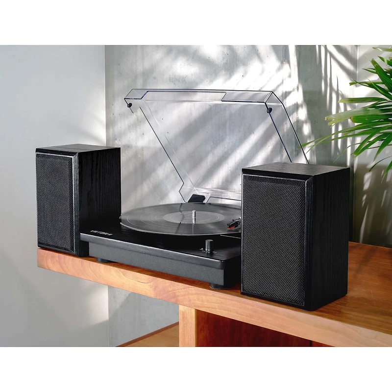 Victrola Montauk Bluetooth Record Player With 3 Speed And Bookshelf Turntable