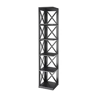 Oxford 5-Shelf Corner Bookcase