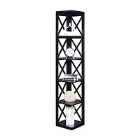 Oxford 5-Shelf Corner Bookcase