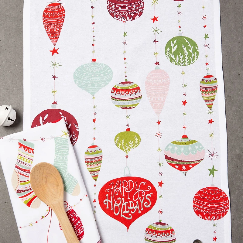 Design Imports Xmas Trimmings 2-pc. Dish Cloth