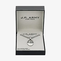 J.P. Army Men's Jewelry Saint Christopher Stainless Steel 24 Inch Cable Pendant Necklace