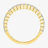 Womens 2MM 1 CT. T.W. Natural White Diamond 10K Gold Anniversary Wedding Band