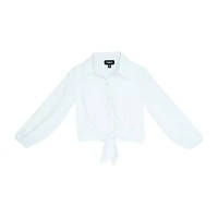 Byer California Little & Big Kid Girls Long Sleeve Camp Shirt