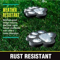 Bell + Howell Solar Powered Paw Print Disk Lights - 8 Pack