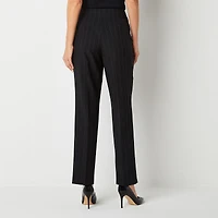 Black Label by Evan-Picone Pinstripe Womens Classic Fit Straight Suit Pant