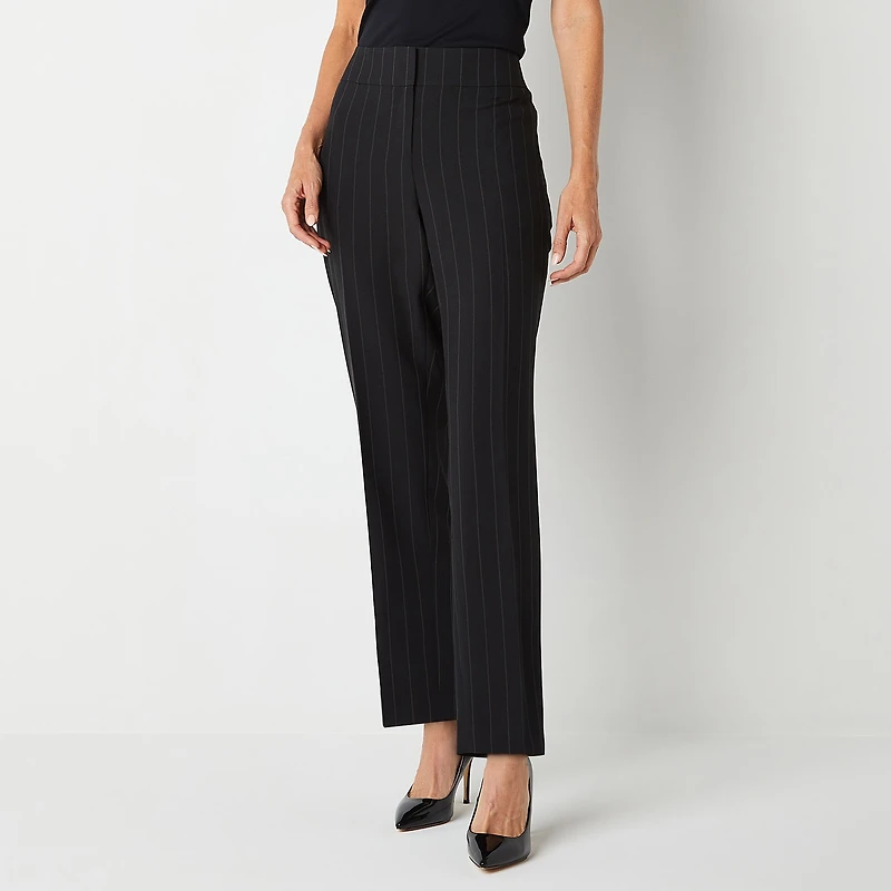 Black Label by Evan-Picone Pinstripe Womens Classic Fit Straight Suit Pant