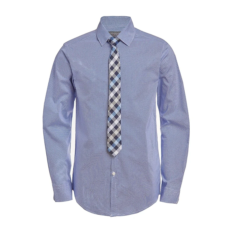 Van Heusen Little & Big Kid Boys Long Sleeve Point Collar Shirt + Tie Set